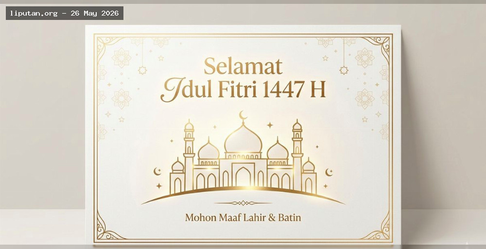 40 Ucapan Selamat Idul Fitri 2026 untuk Kartu Lebaran