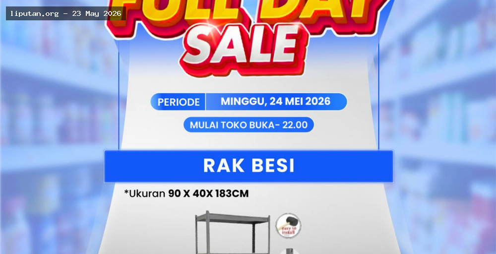 Transmart Full Day Sale Hadir, Diskon Rak Besi Rp 1 Jutaan
