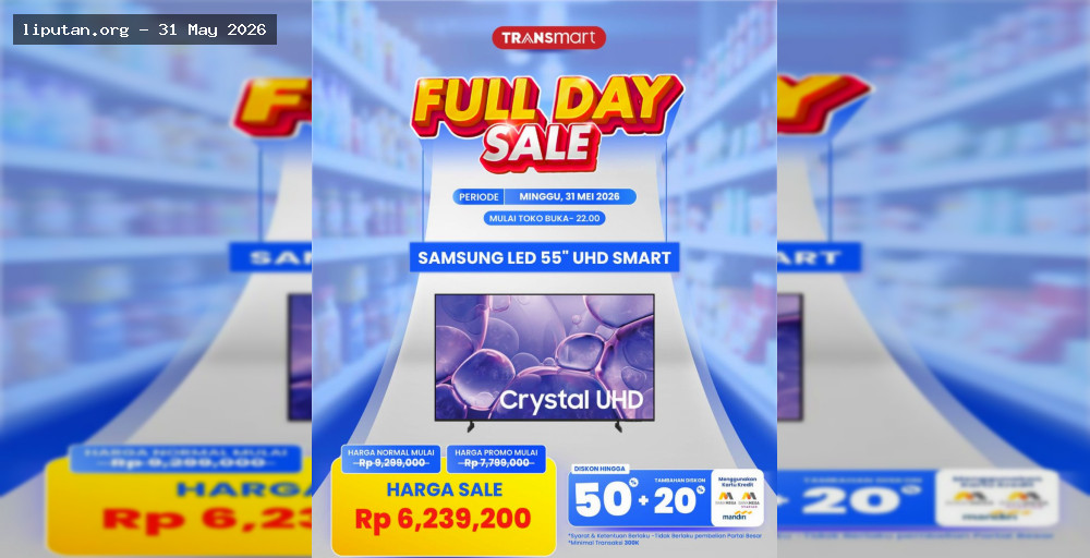 Transmart Full Day Sale Hadir, TV Samsung Diskon Besar
